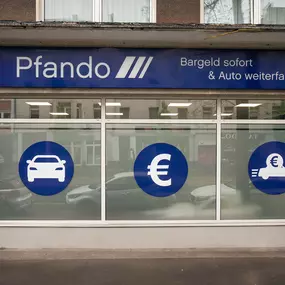 Außenansicht Pfando Filiale Düsseldorf