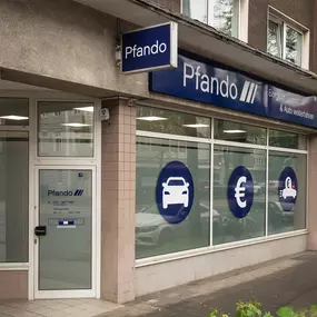 Außenansicht Pfando Filiale Düsseldorf
