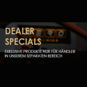 Dealer Specials. Exclusive Produkte für Händler in unserem seperatem Bereich.
Händler Vorteile von Aero Dynamics Shop nutzen.