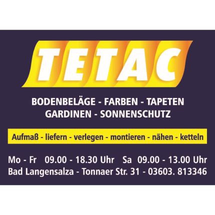 Logótipo de TETAC Teppich- und Tapetencenter Inh. Jens Technau