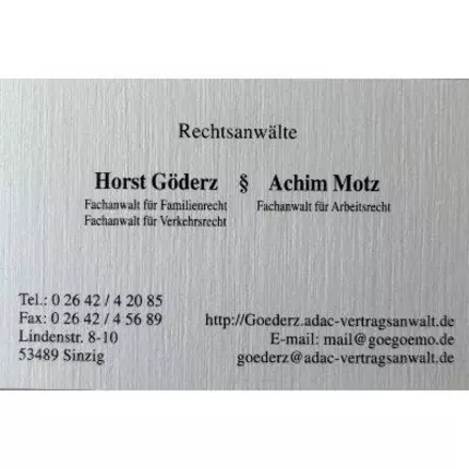 Logo van Rechtsanwaltskanzlei Göderz & Motz