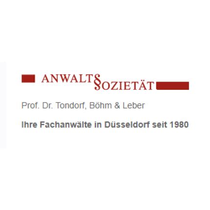 Logotyp från Rechtsanwälte Prof. Dr. Tondorf, Böhm & Leber in Düsseldorf