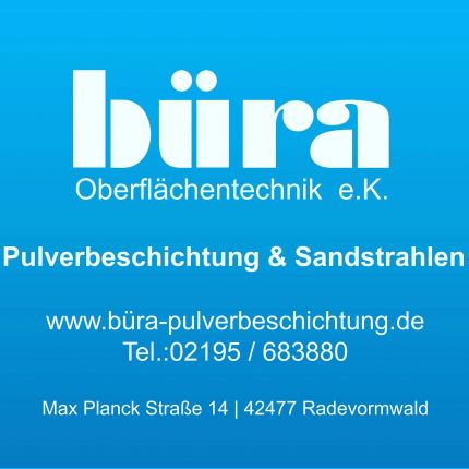 Logo de Büra Oberflächentechnik e.K. Pulverbeschichtung und Sandstrahlen