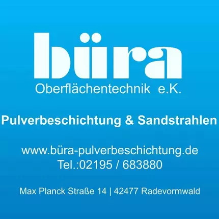 Logo von Büra Oberflächentechnik e.K. Pulverbeschichtung und Sandstrahlen