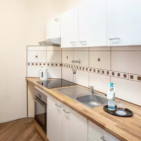 Guest room kitchen