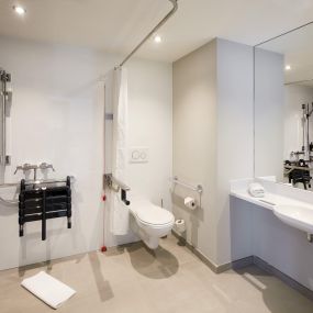 Premier Inn Germany accessible bathroom with walk-in shower