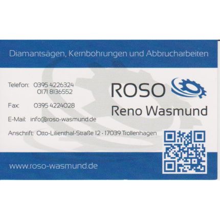 Logo od Roso Reno Wasmund - Betonbohrungen - Diamantsägen - Kernbohrungen