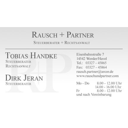 Logo von Rausch + Partner Steuerberater + Rechtsanwalt