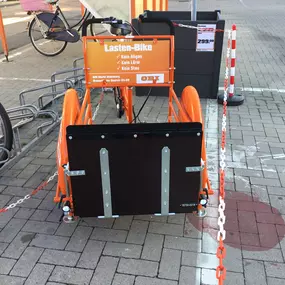 Ausleihen und losfahren unser Lastenrad bei Obi.