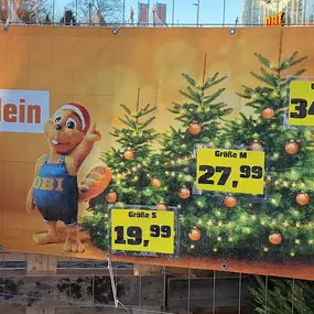 Großer Weihnachtsbaumverkauf