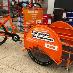 Das neue Lastenbike im OBI Sondershausen