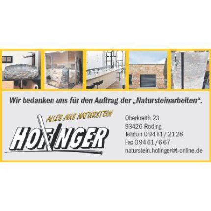 Logo van Naturstein Hofinger GmbH & Co. KG