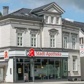 Aussenansicht der Stadt-Apotheke Laasphe