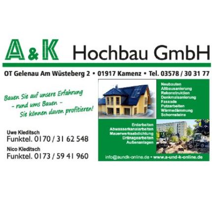 Logo van A & K Hochbau GmbH