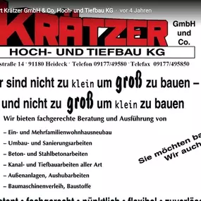 Bild von Krätzer GmbH & Co. Hoch-u. Tiefbau KG