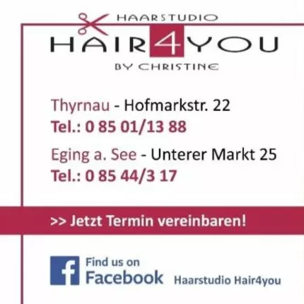 Logo von Haarstudio Hair4You, Christine Poschinger