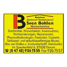 Bild von Holzbau, Zimmerei + Dachdeckungen Sven Bohlen