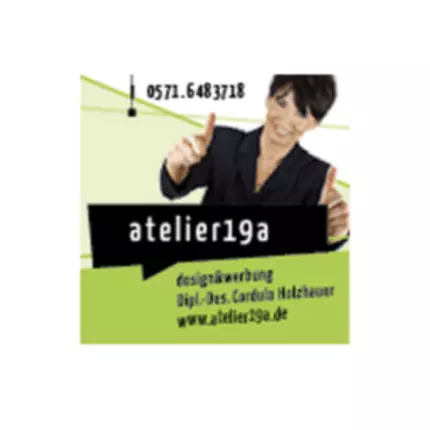 Logotyp från atelier19a _ design&werbung