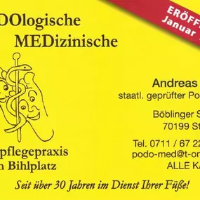 Bild von PODO-MED Fußpflegepraxis am Bihlplatz; Inh. Andreas Stahl