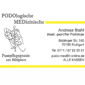 Bild von PODO-MED Fußpflegepraxis am Bihlplatz; Inh. Andreas Stahl