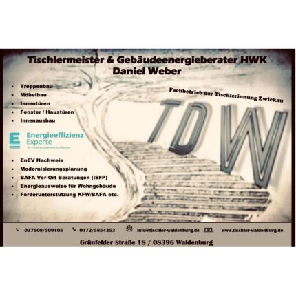 Logotipo de TDW-Tischlerei & Gebäudeenergieberatung Daniel Weber