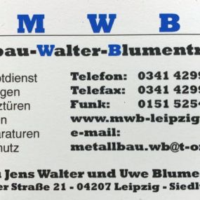 Bild von MWB Metallbau-Walter-Blumentritt GbR Sicherheitsfachgeschäft