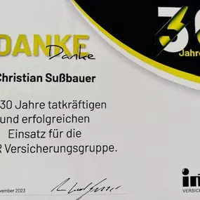Urkunde INTER Ärzte Service  Christian Sußbauer in Burglengenfeld