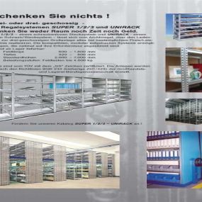 Regalsystemen SUPER und UNIRACK Hermann Ladenbau Tegometall Service Center München