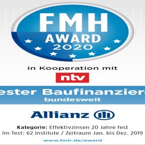 FMH Award 2020 Bester Baufinanzierer  - Allinaz Thomas Schmidbauer