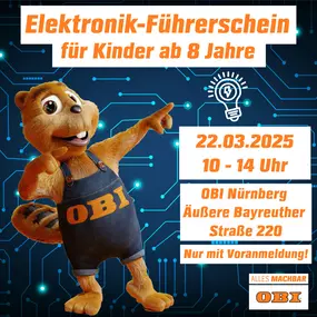 Elektronikführerschein für Kinder mit unserem Elekrikermeister. Am 22.03.2025 bei uns im Markt!