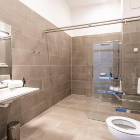 Premier Inn Wuppertal City Centre accessible wet room with walk in shower