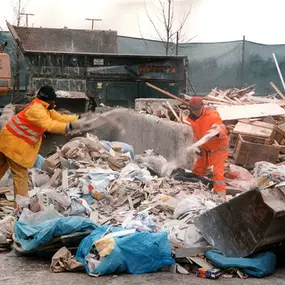 Wertstoffsortierung  1991 - Entsorgung Recycling GmbH München Aufräumen Müll Recycling