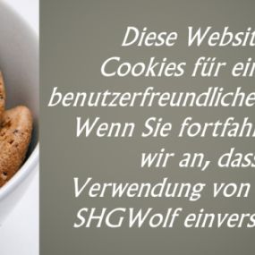 Cookies - SHG Wolf | München | Sanitär | Heizung | Gebäudetechnik