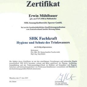 Trinkwassercheck Hans Sporrer Sanitäre Anlagen – Gasheizungen GmbH in München