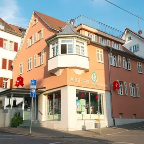 Aussenansicht der Apotheke am Obstmarkt Backnang