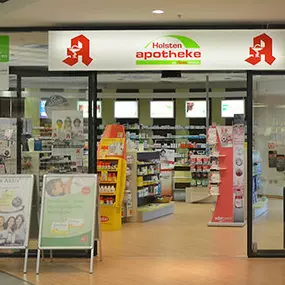 Aussenansicht der Holsten-Apotheke am Famila-Center