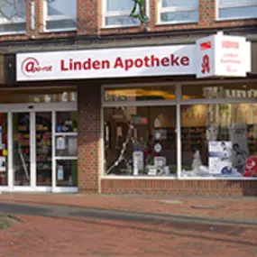 Aussenansicht der apo-rot Linden Apotheke