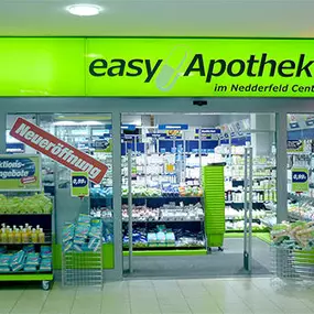 Aussenansicht der easyApotheke im Nedderfeld Center