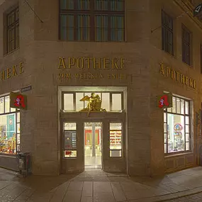 Aussenansicht der Apotheke zum weissen Engel