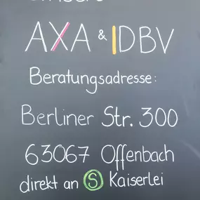 Beratungstermine nur in der Filiale Offenbach am Main - direkt an der S-Bahn Kaiserlei!