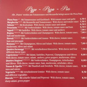 Speisekarte pizza - Italienisches Restaurant | La Romantica Ristorante | München