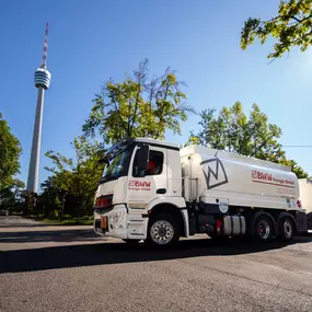 BWW LKW fährt durch Landschaft