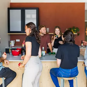 Our team in the community space in POHA House Theaterplatz