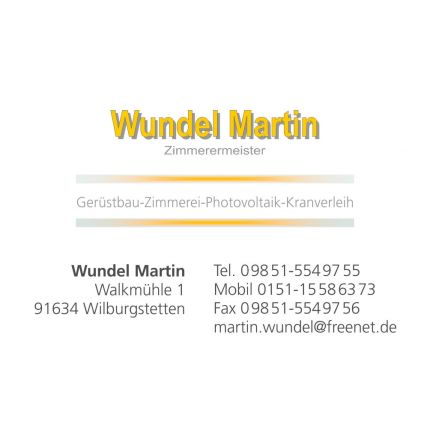 Logotyp från Martin Wundel Gerüstbau, Zimmerei und Kranverleih