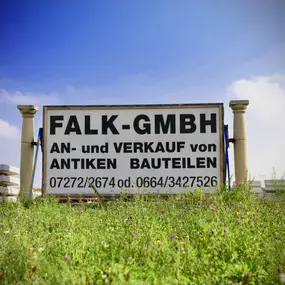 Falk Antike Baumaterialien - Firmentafel