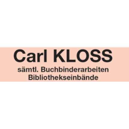 Logo von Kloss Carl Universitätsbuchbinderei seit 1831 - sämtliche Buchbinderarbeiten/Reparaturen