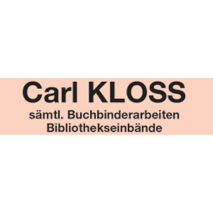 Logo van Kloss Carl Universitätsbuchbinderei seit 1831 - sämtliche Buchbinderarbeiten/Reparaturen