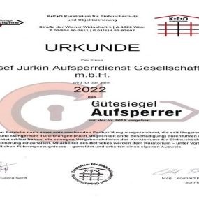 Aufsperrdienst Jurkin Josef GmbH in Wien