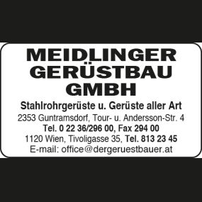 Meidlinger Gerüstbau GmbH in 2353 Guntramsdorf