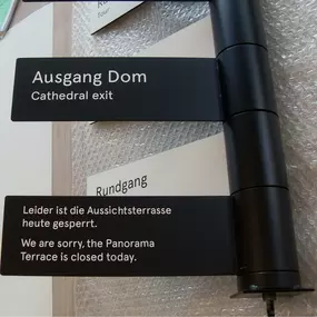 Beschriftung Schilder für Domquartier